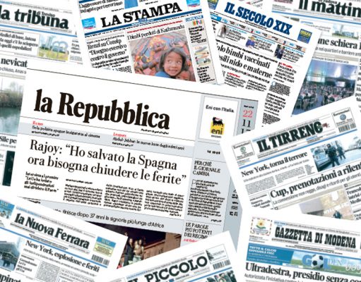 I giornali del gruppo Gedi